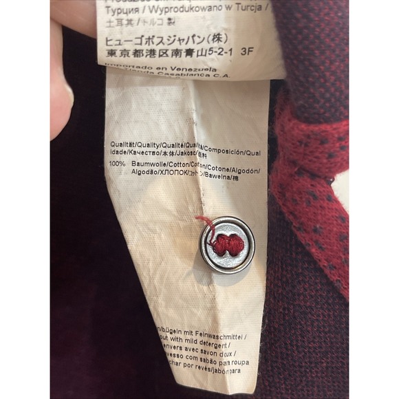 Hugo Boss Red/Black Polo Slim Fit Shirt Men‎ XL Short Sleeve Turkey Made Cotton - Picture 6 of 12